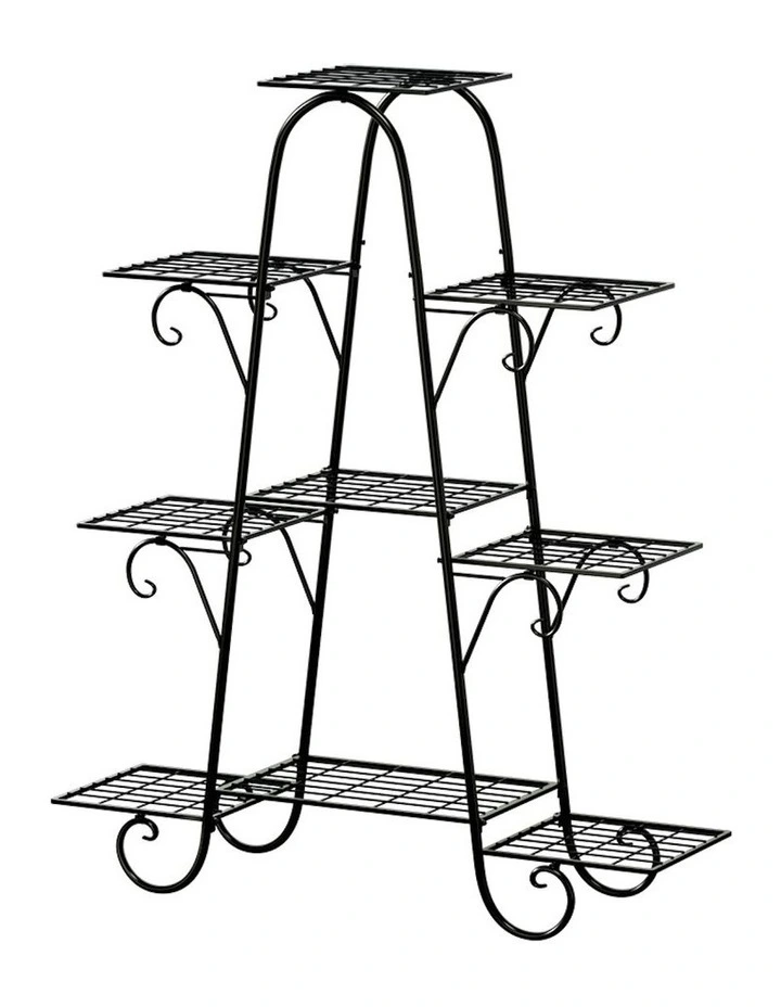 9 tiers Metal Plant Stand in Black