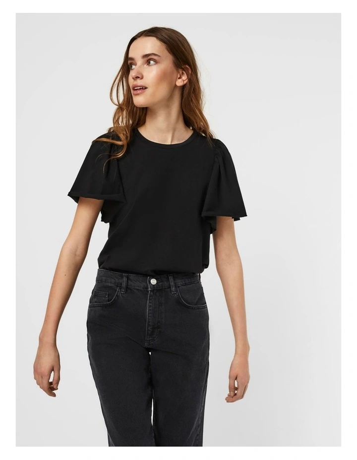 Onella Organic Cotton Top in Black