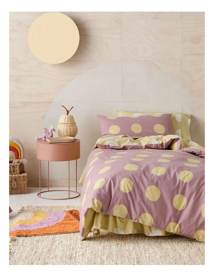 Roundabout Quilt Cover Set in Purple/Yellow