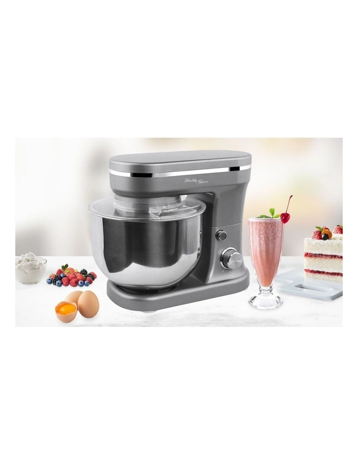 1200W Mix Master Kitchen Stand 5L with Whisk & Beater in Titanium