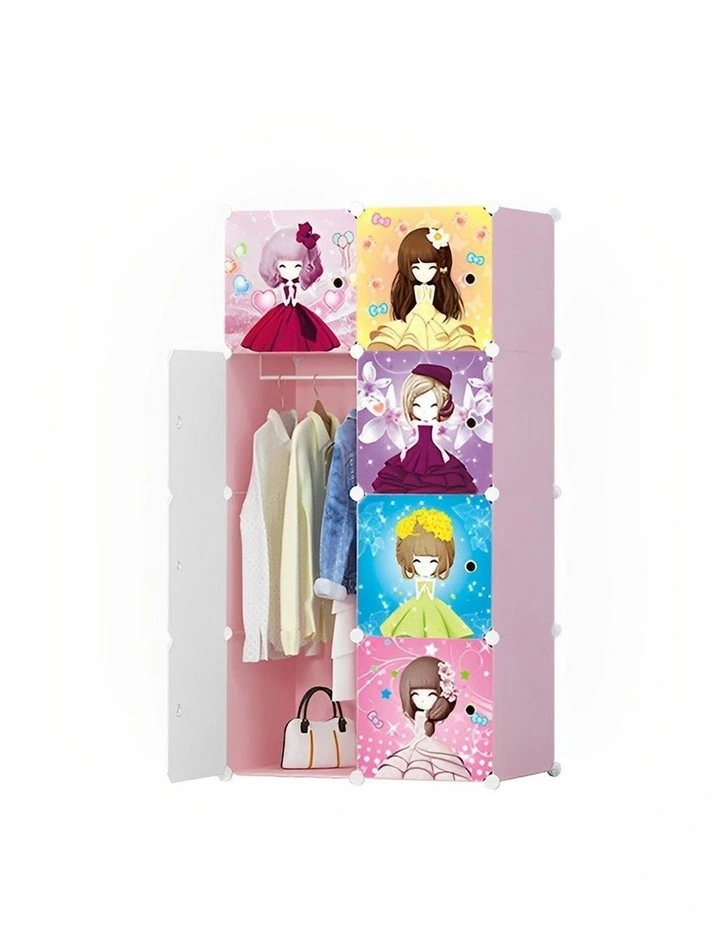 8 Cubes Princess Design Portable Wardrobe in Multi