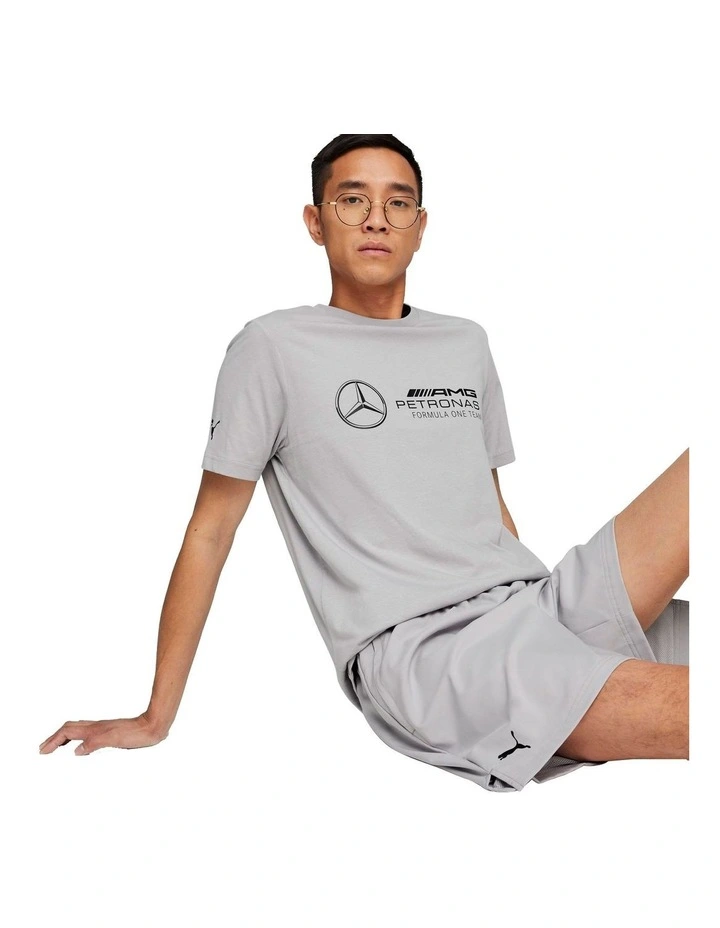 Mercedes AMG Petronas Ess Logo Tee in Silver