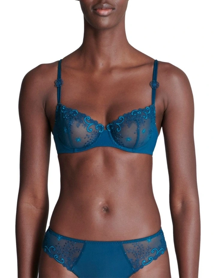 Delice Half Cup Bra in Blue