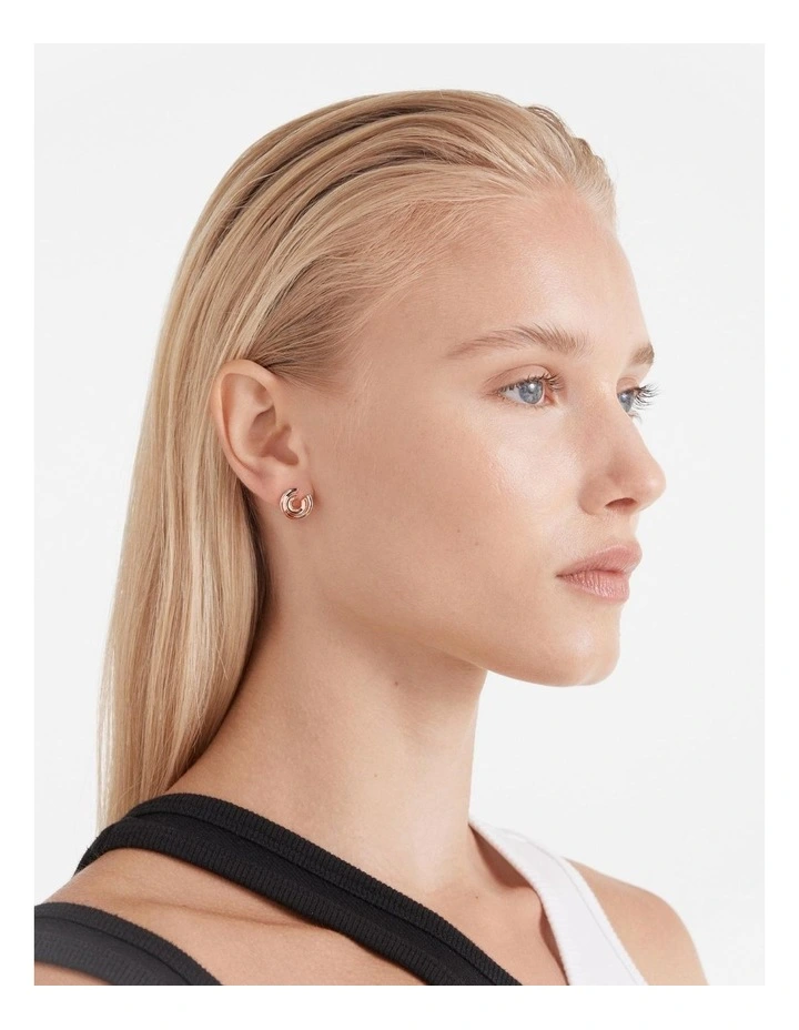 Lets Groove Stud Earrings in Rose Gold