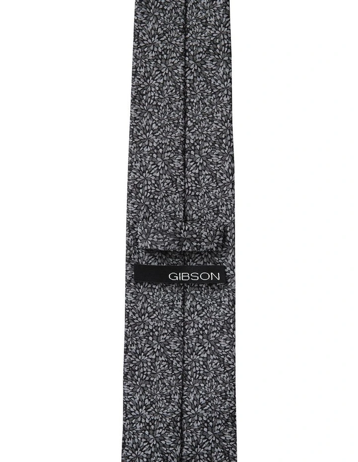 Ice Crystals Silk Tie in Charcoal