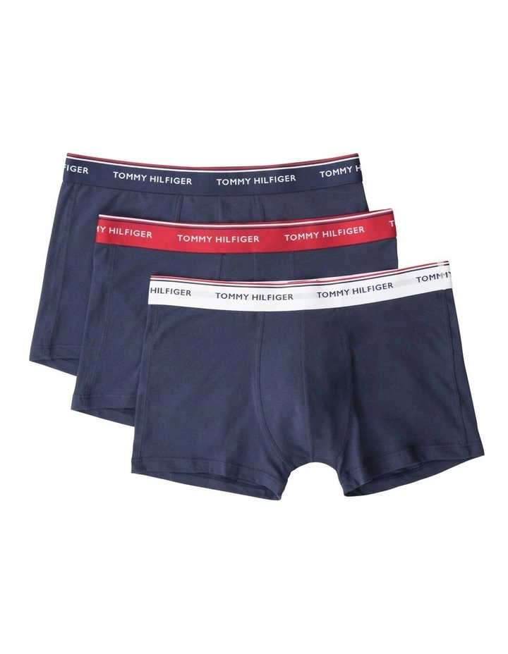 3-Pack Stretch Cotton Trunks in Multi