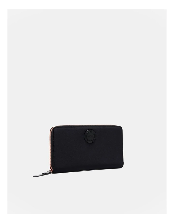 Serenity Travel Wallet in Black/Rose Gold