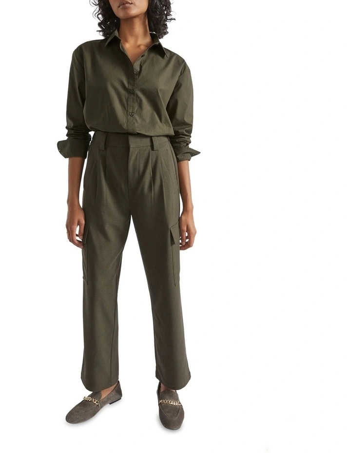 Casual Cargo Pant in Green