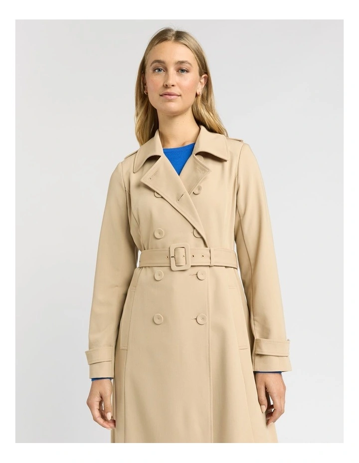 Trinity Trench Coat in Sand