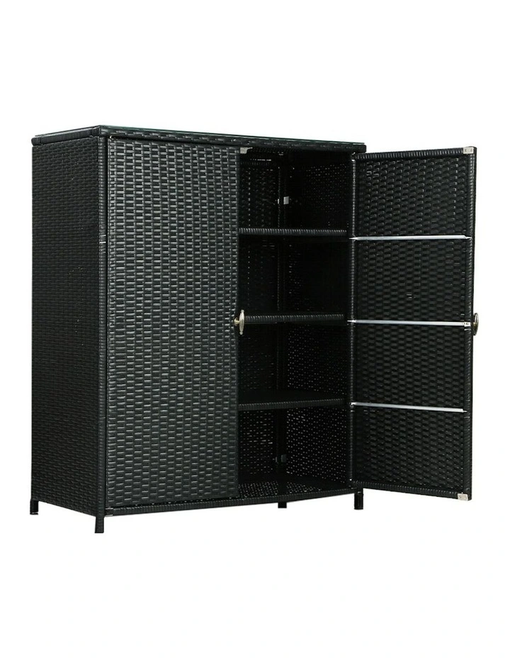 Outdoor Storage Cabinet Box in Black