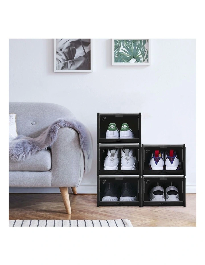 Stackable Shoe Organiser 10 Piece in Black