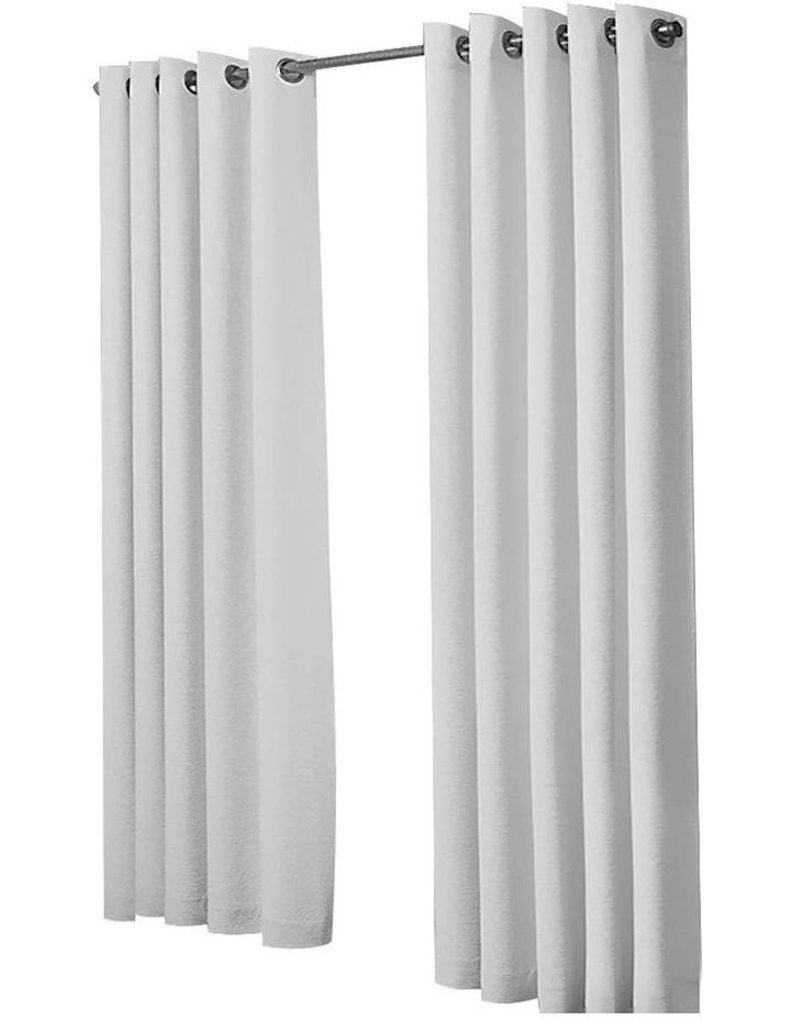 2x Marlow Blackout Curtains Eyelet 180x230cm in Grey