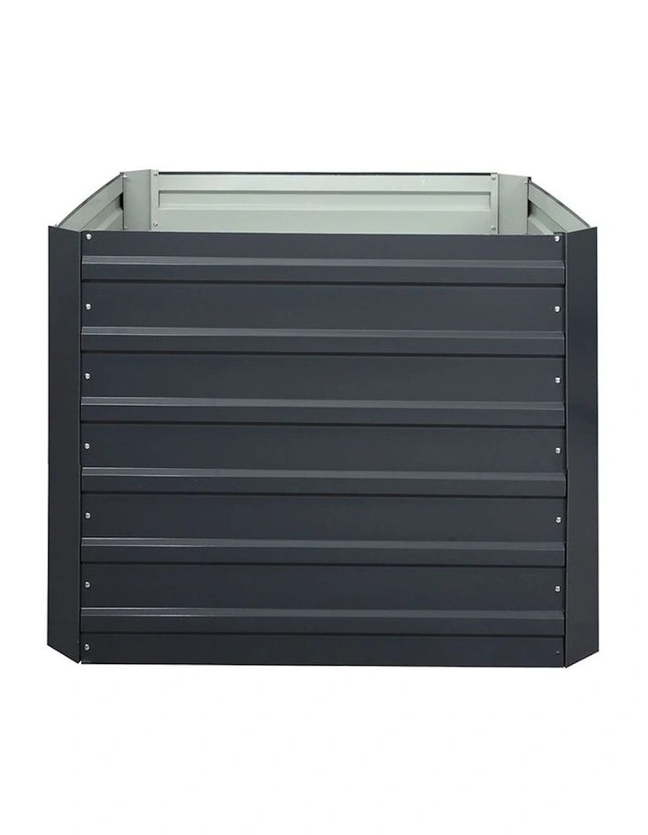 Garden Bed Planter 100x100x77cm Square x2 in Grey