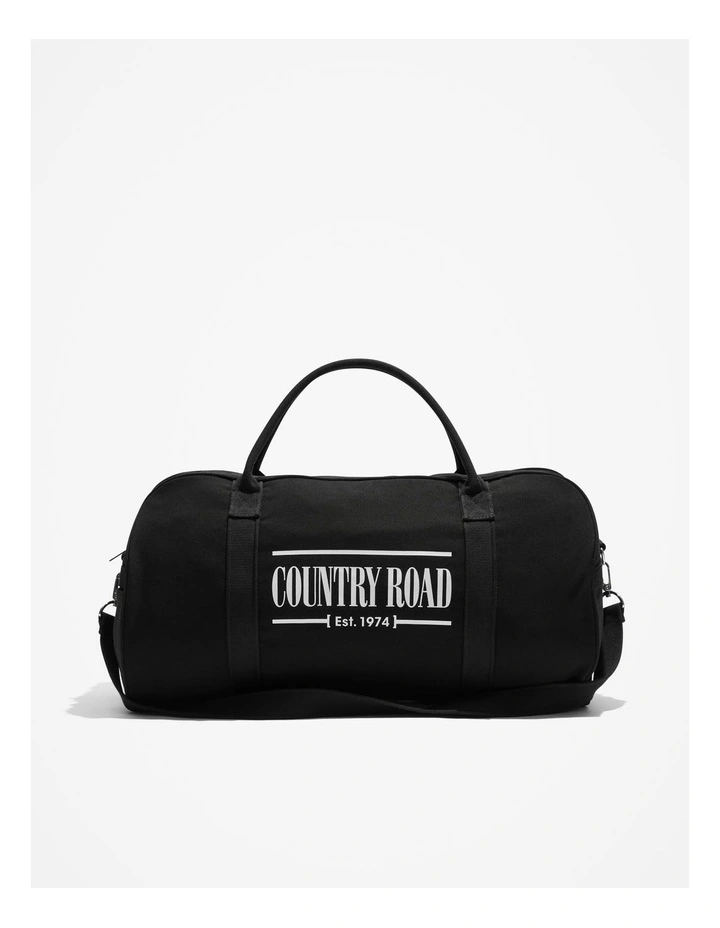 Australian Cotton Heritage Zip Canvas Tote in Black