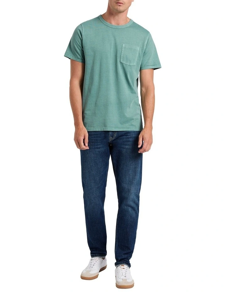 Abel Garment Dye Tee in Eucalyptus