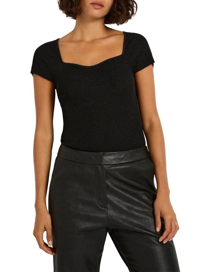 With Love Knit Top in Black