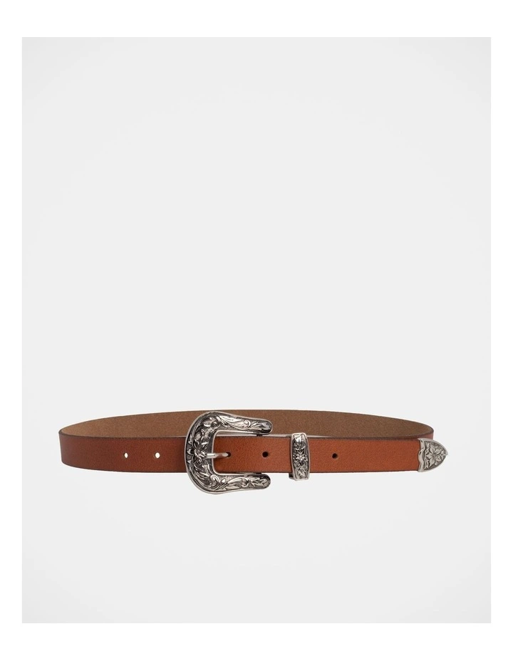 Montanna Western Leather Belt in Tan