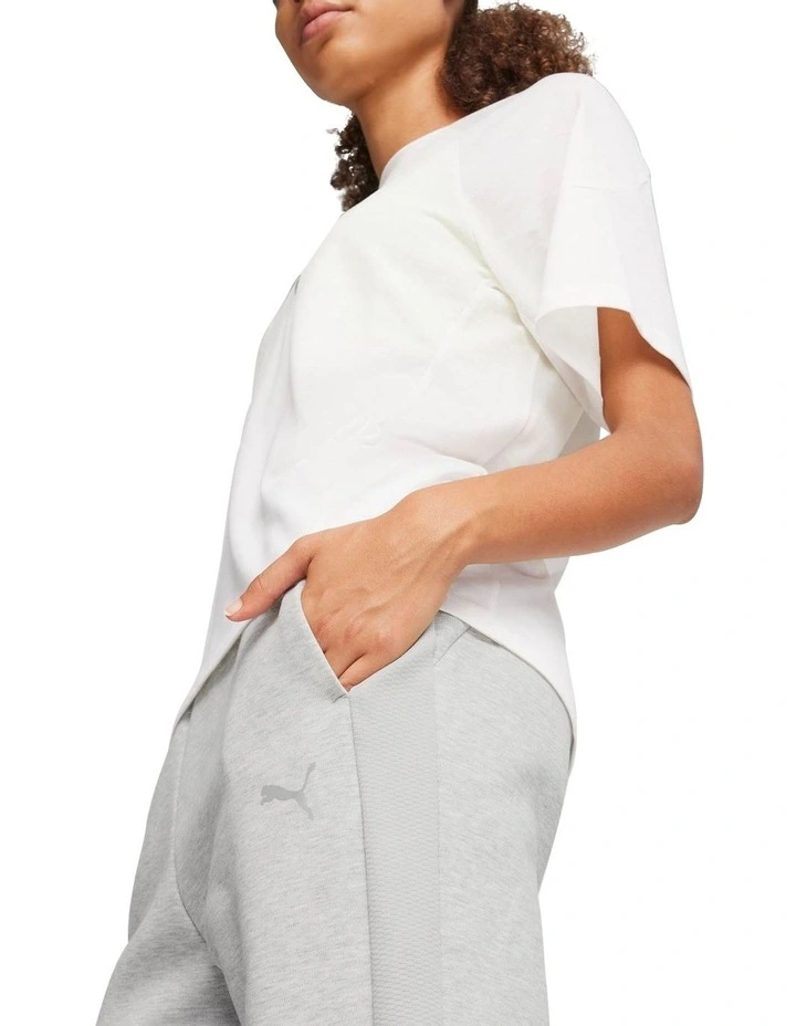 Evostripe High-Waist Pants in Light Gray Heather