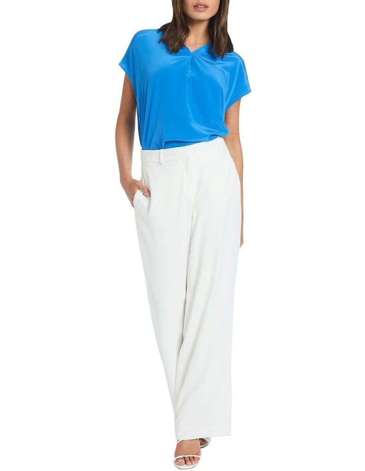 Lua Silk Mix Tee in Blue