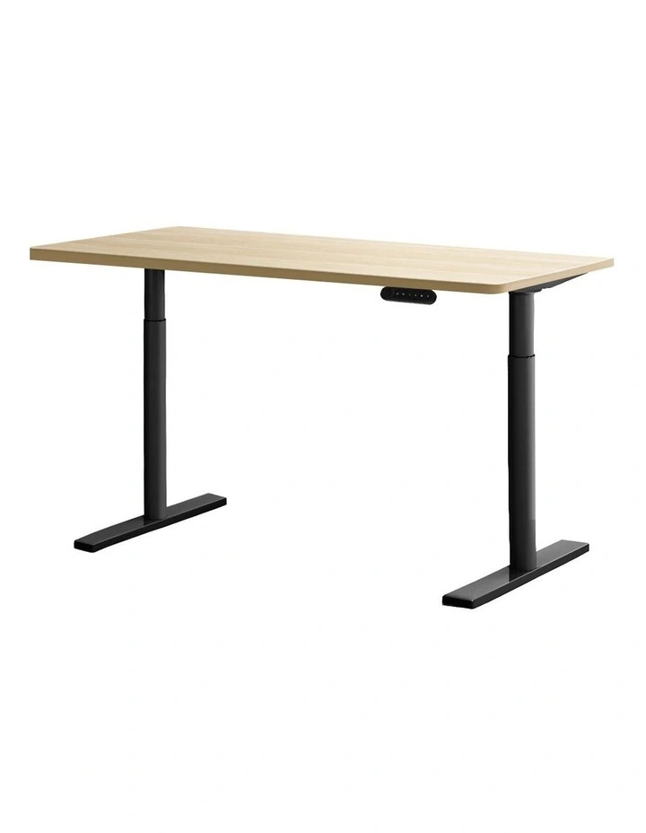 Standing Desk in Oak/Black