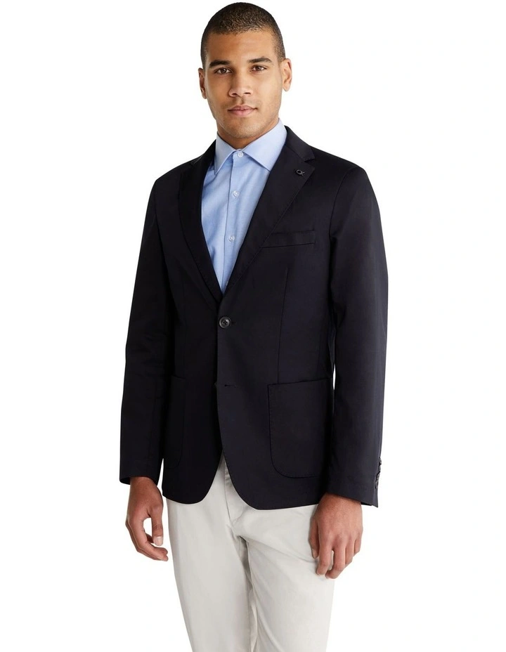 Wrinkle Free Performance Stretch X Slim Blazer in Navy