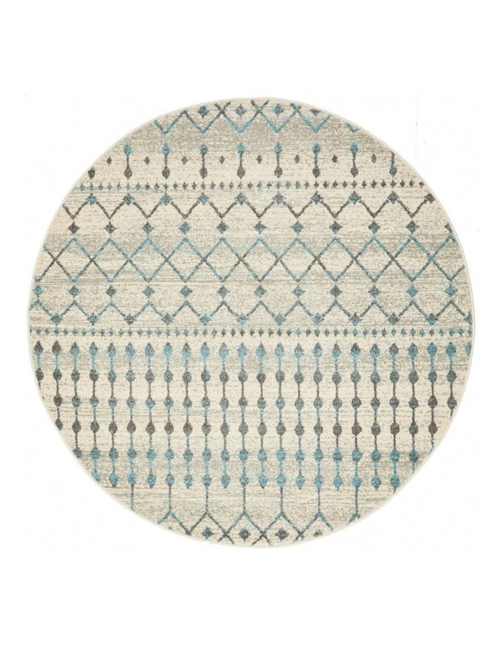 Evoke Slate Transitional Round Rug in Multi