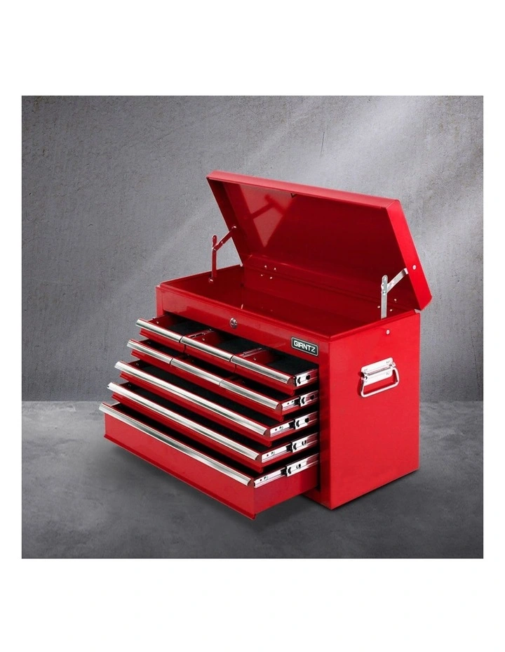 9 Drawer Tool Box Cabinet Chest in Red
