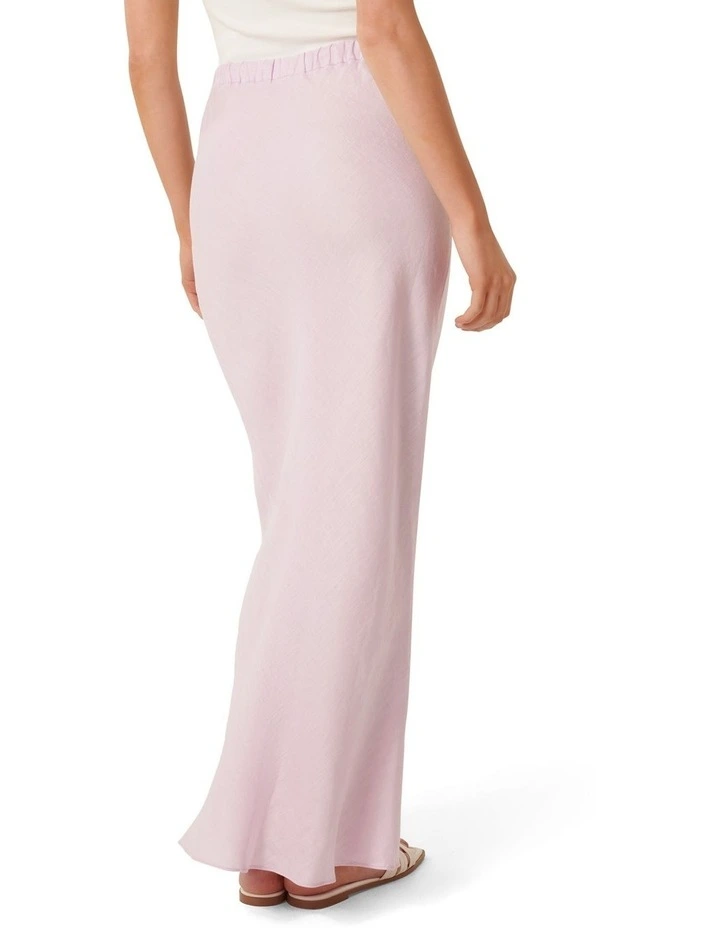 Millie Linen Maxi Skirt in Purple