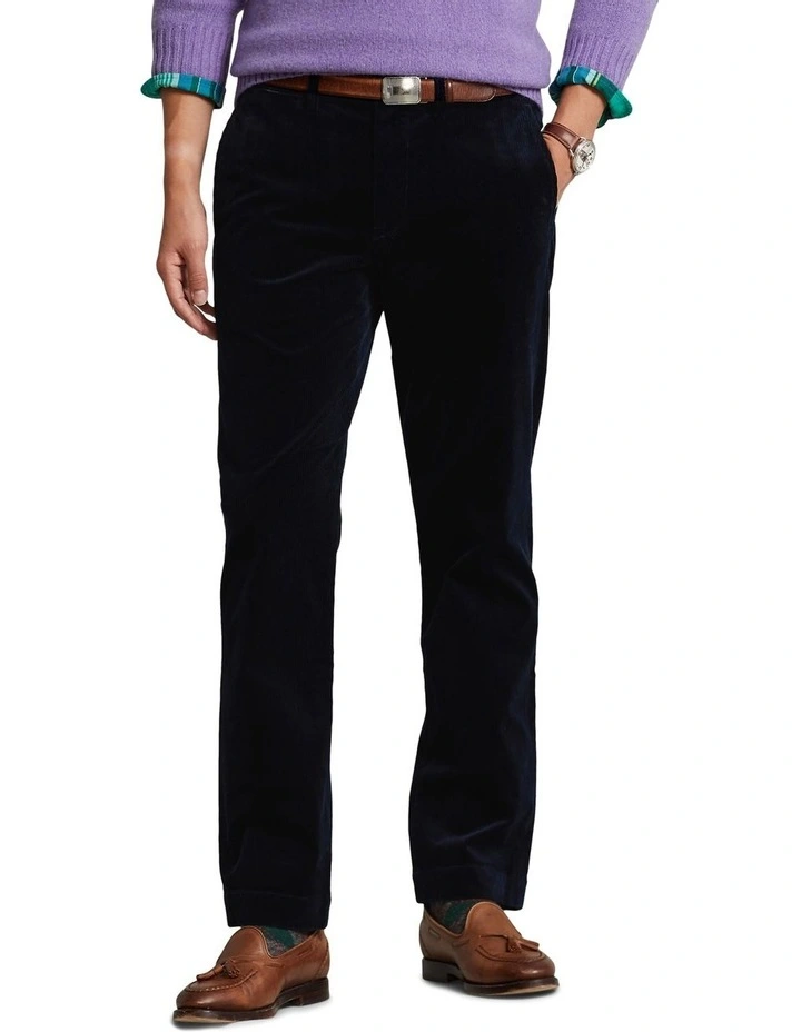 Stretch Straight Fit Corduroy Pant in Navy