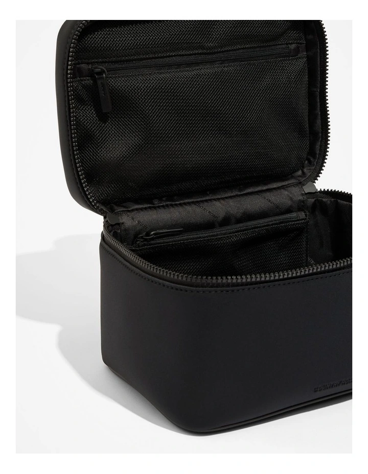 Zip Neoprene Large Cosmetic Case in Black