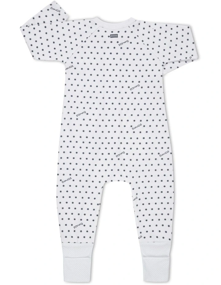Baby Wondercool Zip Wondersuit in White