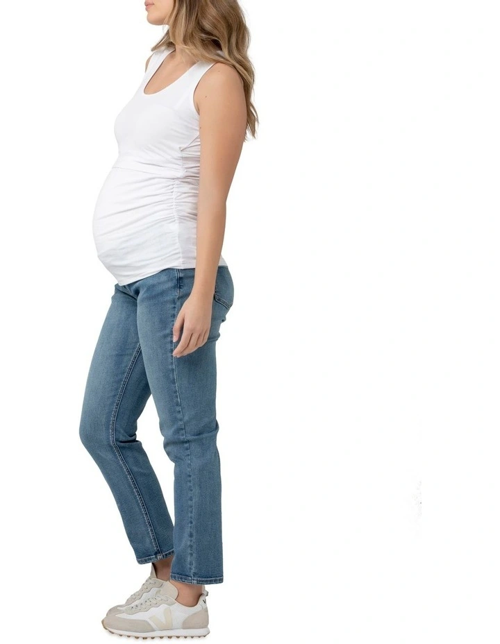 Organic Nursing Tank in White
