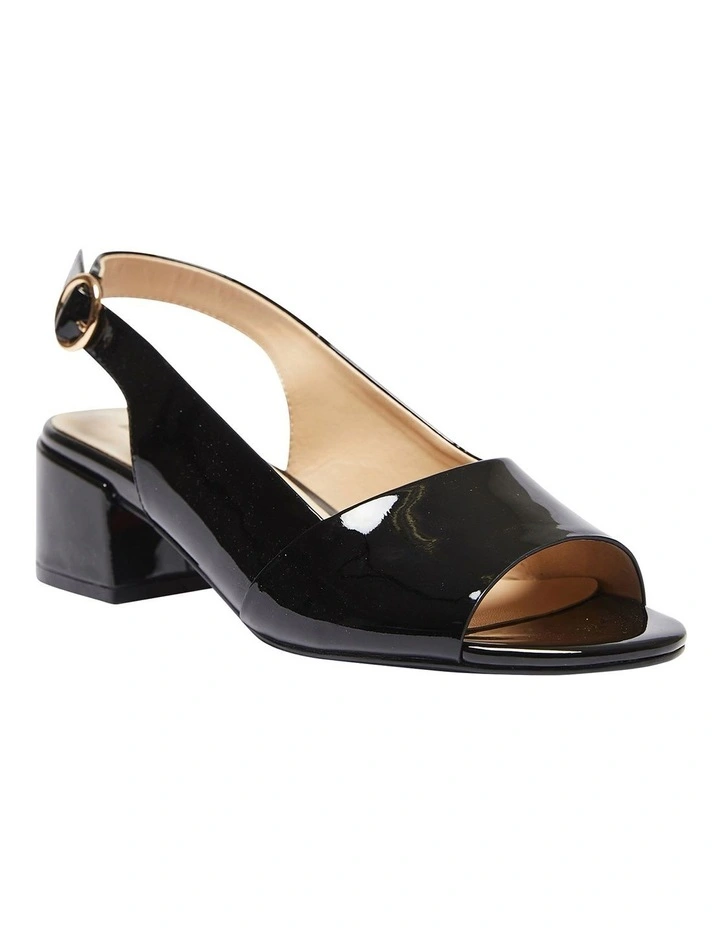 Macy Sandals in Black Patent Leather