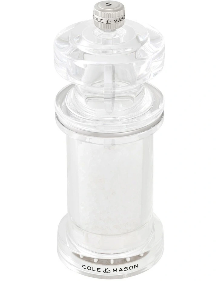 605 Acrylic Salt Mill 144mm in Clear