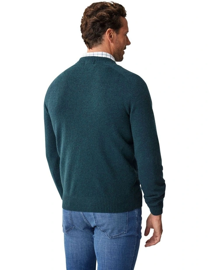 Lambswool Crew Neck Knit in Forest