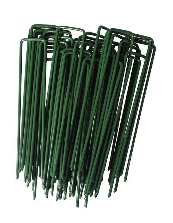 Synthetic Artificial Grass Pins 100 Pieces in Green