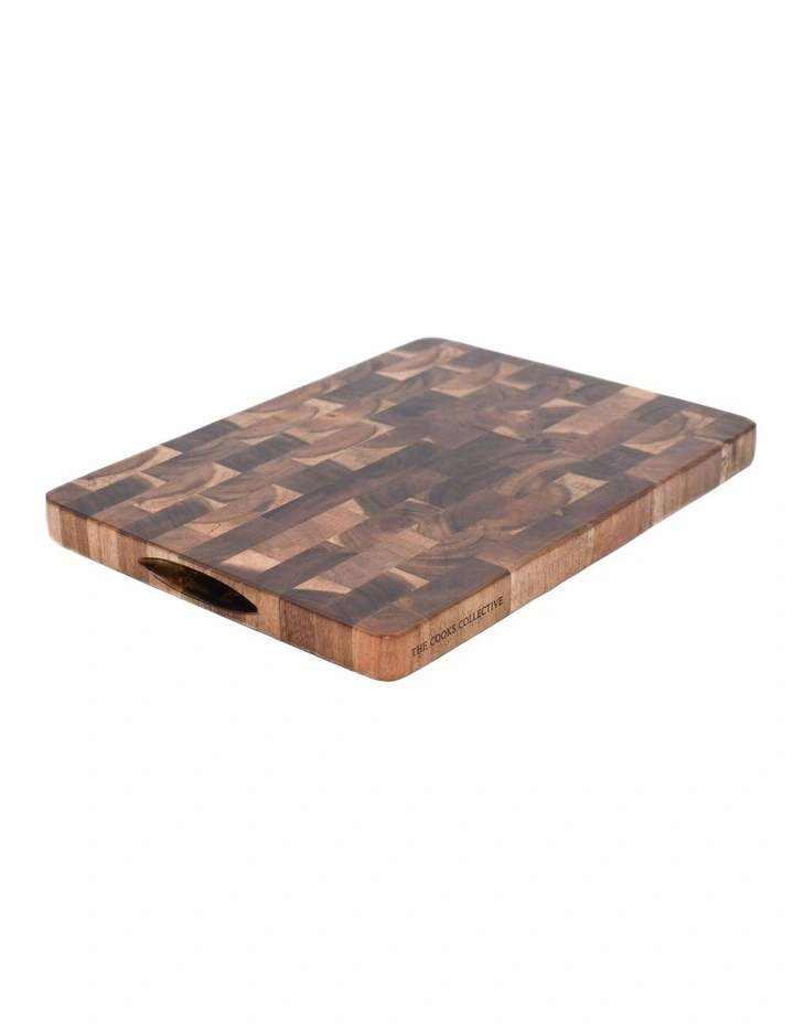 Acacia End Grain Cutting Board 40x30x3cm in Natural