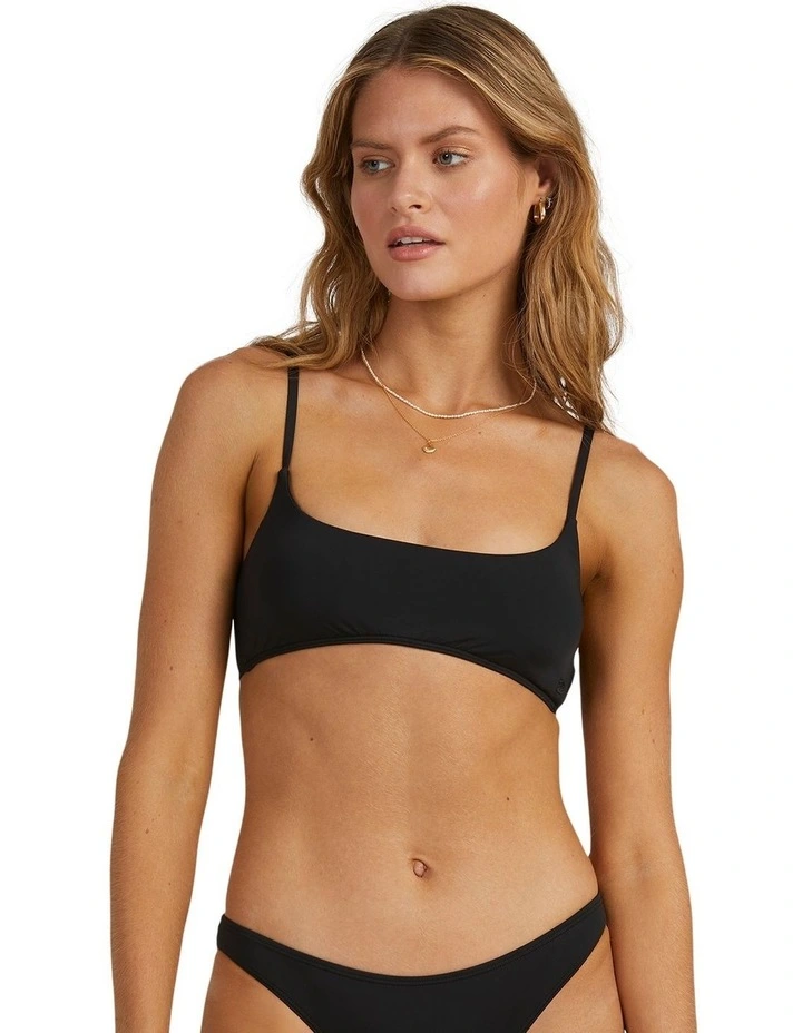 Sol Searcher Scoop Bralette Bikini Top Black