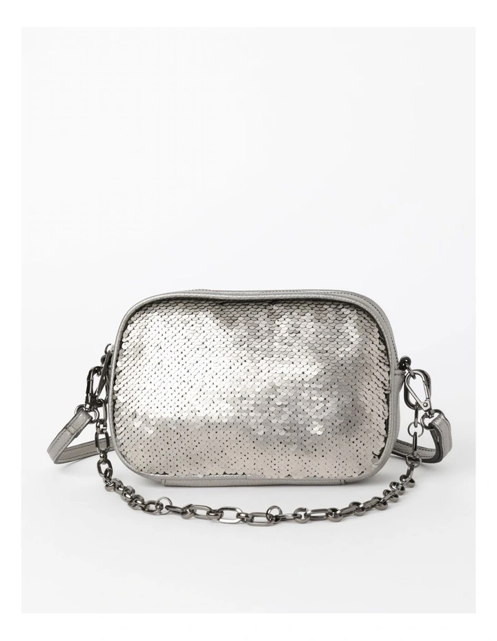 Natasha Crossbody Bag in Silver