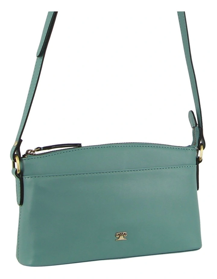 Leather Cross-body Bag in Moss