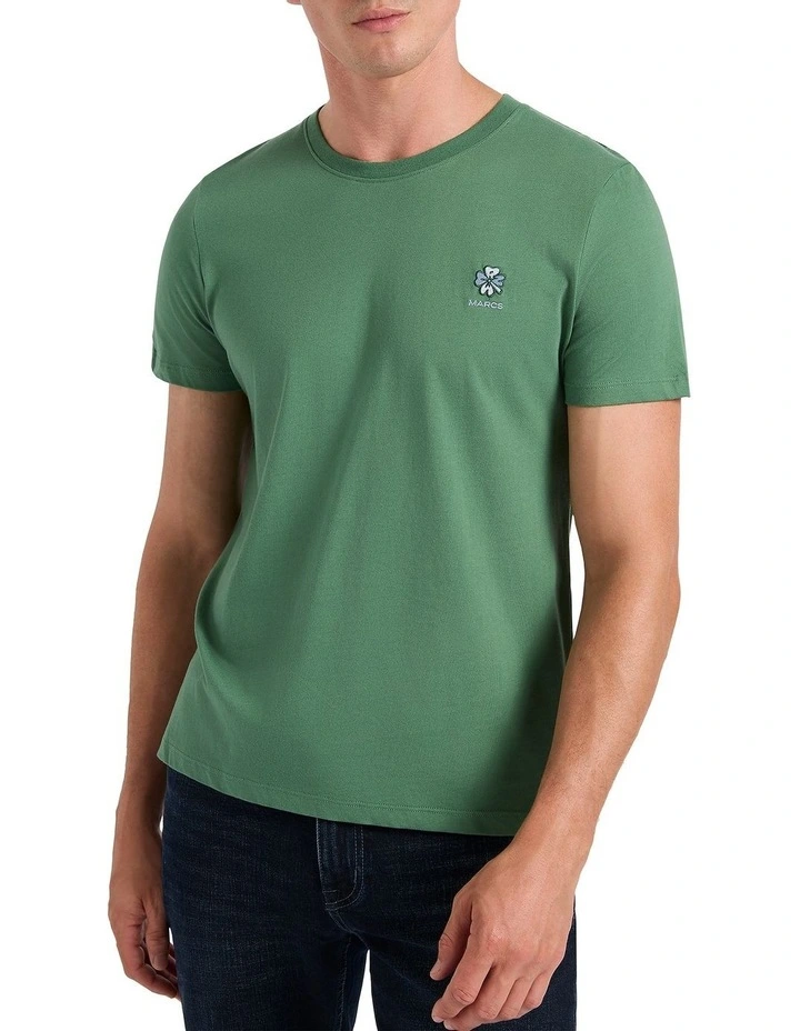 Clover The Rainbow Emb Tee in Jade