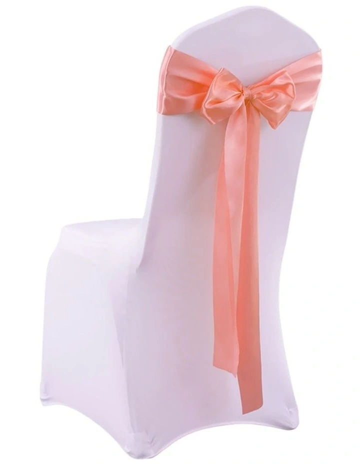 Satin Fabric Chair Sashes Cloth Covers Decoration x20 in Pink