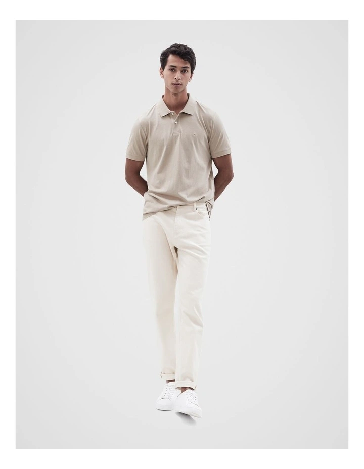 Classic Jersey Polo Shirt in Taupe