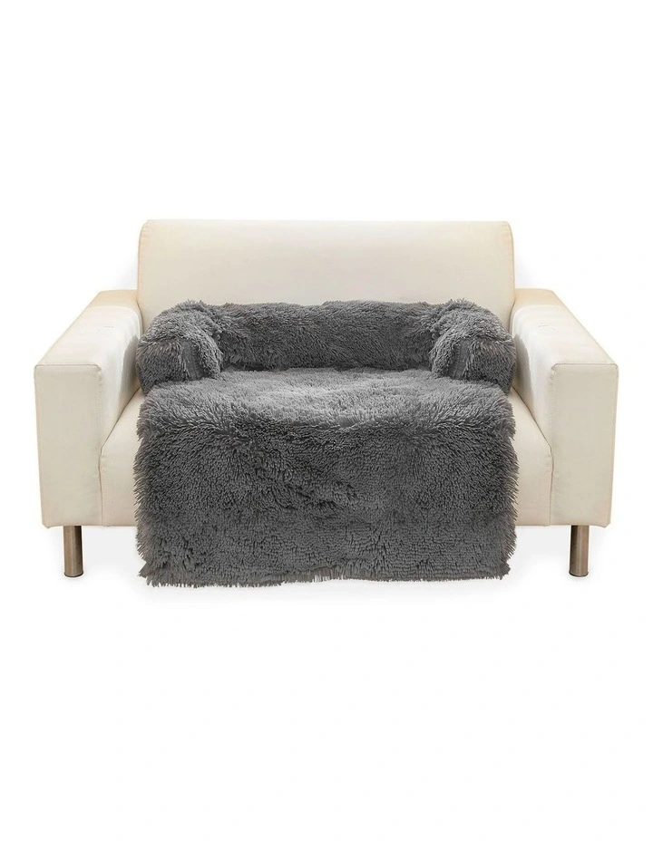 Pet Sofa Cover with Bolster Large in Grey