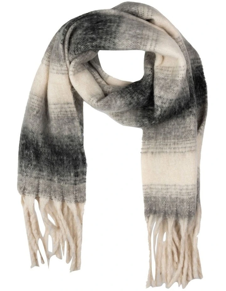Marle Stripe Scarf in Black/White