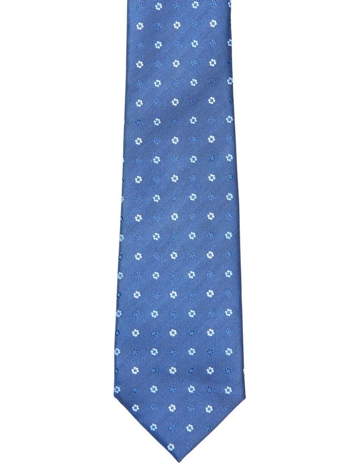 Floral Tie in Blue