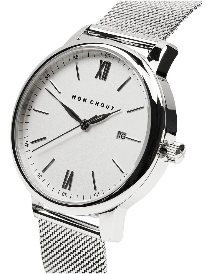 Homme Mesh Watch 42mm in Silver