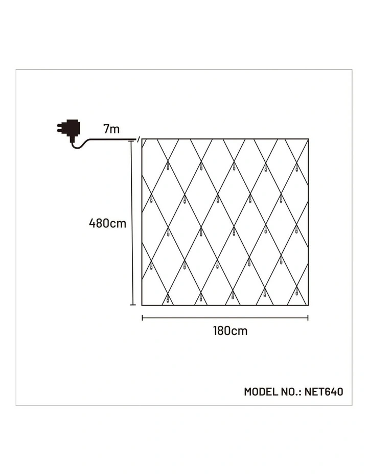 640 LED Snowing Net Light in Multi
