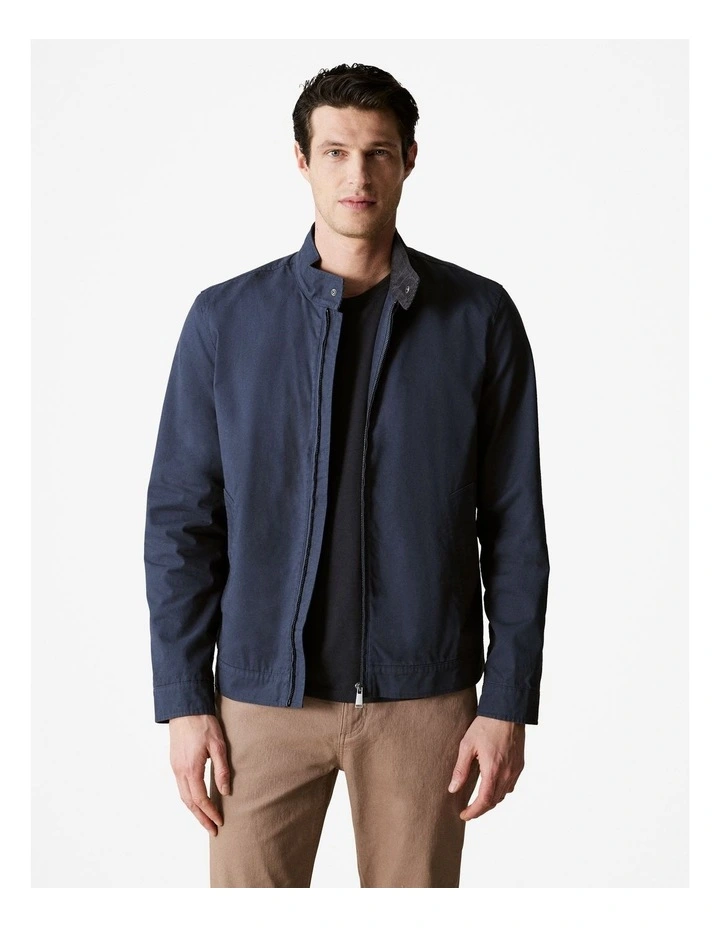 Cotton Twill Harrington in Navy