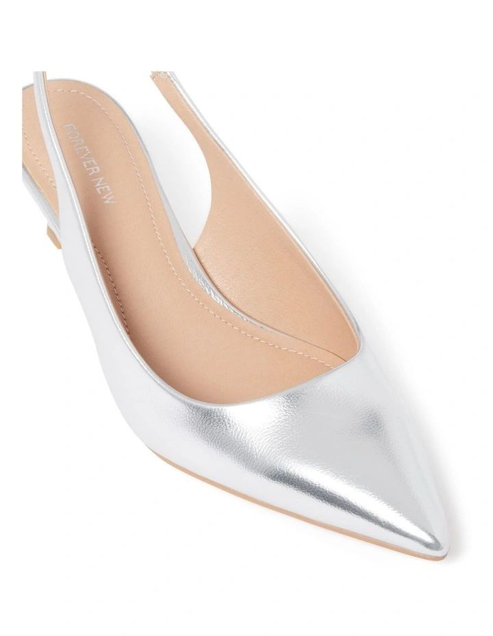 Nadine Slingback Pumps in Sliver